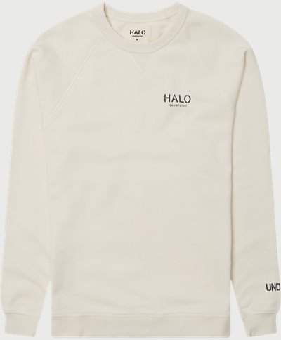 HALO Sweatshirts UNDYED CREW 610202 Hvid